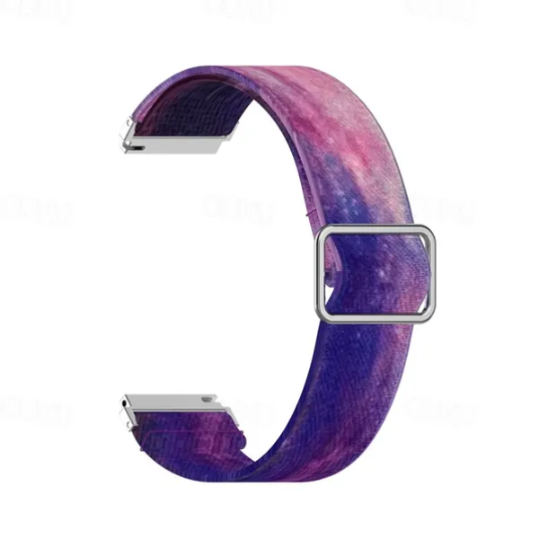 Watch Band for Samsung Galaxy Watch Active 2 40/44mm Watch Active 40mm Nylon Replacement Strap Stretchy Adjustable Solo Loop Wristband