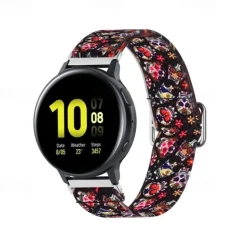 Watch Band for Samsung Galaxy Watch Active 2 40/44mm Watch Active 40mm Nylon Replacement Strap Stretchy Adjustable Solo Loop Wristband