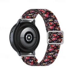 Watch Band for Samsung Galaxy Watch Active 2 40/44mm Watch Active 40mm Nylon Replacement Strap Stretchy Adjustable Solo Loop Wristband