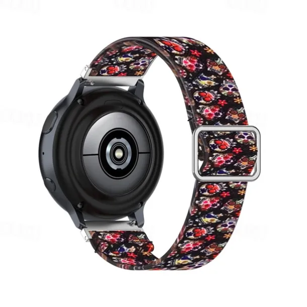 Watch Band for Samsung Galaxy Watch Active 2 40/44mm Watch Active 40mm Nylon Replacement Strap Stretchy Adjustable Solo Loop Wristband
