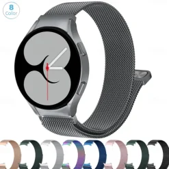 Watch Band for Samsung Watch 7/6/5/4 40/44mm, Galaxy Watch 5 Pro 45mm, Galaxy Watch 4/6 Classic 42/46/43/47mm, Watch 3, Active 2, Gear S2 Stainless Steel Replacement Strap 20mm Milanese Loop