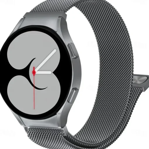Watch Band for Samsung Watch 7/6/5/4 40/44mm, Galaxy Watch 5 Pro 45mm, Galaxy Watch 4/6 Classic 42/46/43/47mm, Watch 3, Active 2, Gear S2 Stainless Steel Replacement Strap 20mm Milanese Loop