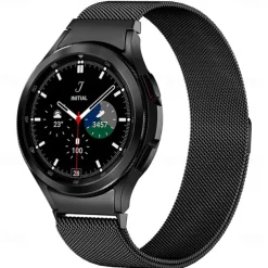 Watch Band for Samsung Watch 7/6/5/4 40/44mm, Galaxy Watch 5 Pro 45mm, Galaxy Watch 4/6 Classic 42/46/43/47mm, Watch 3, Active 2, Gear S2 Stainless Steel Replacement Strap 20mm Milanese Loop