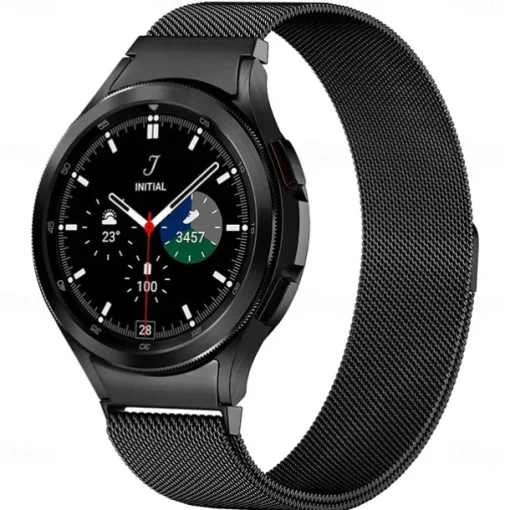 Watch Band for Samsung Watch 7/6/5/4 40/44mm, Galaxy Watch 5 Pro 45mm, Galaxy Watch 4/6 Classic 42/46/43/47mm, Watch 3, Active 2, Gear S2 Stainless Steel Replacement Strap 20mm Milanese Loop