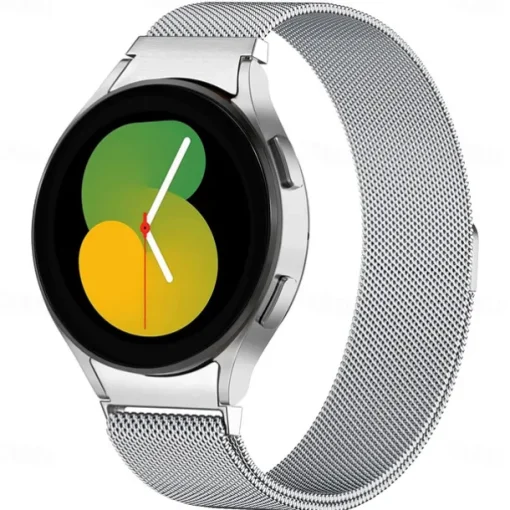 Watch Band for Samsung Watch 7/6/5/4 40/44mm, Galaxy Watch 5 Pro 45mm, Galaxy Watch 4/6 Classic 42/46/43/47mm, Watch 3, Active 2, Gear S2 Stainless Steel Replacement Strap 20mm Milanese Loop