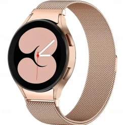 Watch Band for Samsung Watch 7/6/5/4 40/44mm, Galaxy Watch 5 Pro 45mm, Galaxy Watch 4/6 Classic 42/46/43/47mm, Watch 3, Active 2, Gear S2 Stainless Steel Replacement Strap 20mm Milanese Loop
