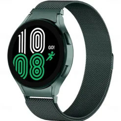 Watch Band for Samsung Watch 7/6/5/4 40/44mm, Galaxy Watch 5 Pro 45mm, Galaxy Watch 4/6 Classic 42/46/43/47mm, Watch 3, Active 2, Gear S2 Stainless Steel Replacement Strap 20mm Milanese Loop