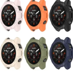 Watch Case Compatible with Garmin Fenix 7 Pro / Fenix 7S Pro / Fenix 7X Pro / Epix Pro 51mm / Epix Pro 42mm Rugged Dust Proof Bumper Full Cover TPU Watch Cover