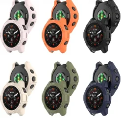 Watch Case Compatible with Garmin Fenix 7 Pro / Fenix 7S Pro / Fenix 7X Pro / Epix Pro 51mm / Epix Pro 42mm Rugged Dust Proof Bumper Full Cover TPU Watch Cover