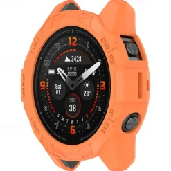 Watch Case Compatible with Garmin Fenix 7 Pro / Fenix 7S Pro / Fenix 7X Pro / Epix Pro 51mm / Epix Pro 42mm Rugged Dust Proof Bumper Full Cover TPU Watch Cover