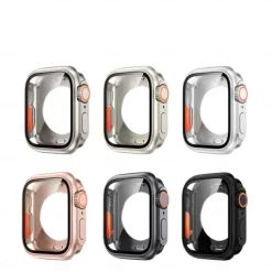 Watch Case with Screen Protector Compatible with Apple Watch Series 8 7 41mm 45mm / Series 6 5 4 SE 40mm 44mm All Around Protective Shockproof Tempered Glass / Hard PC Watch Cover