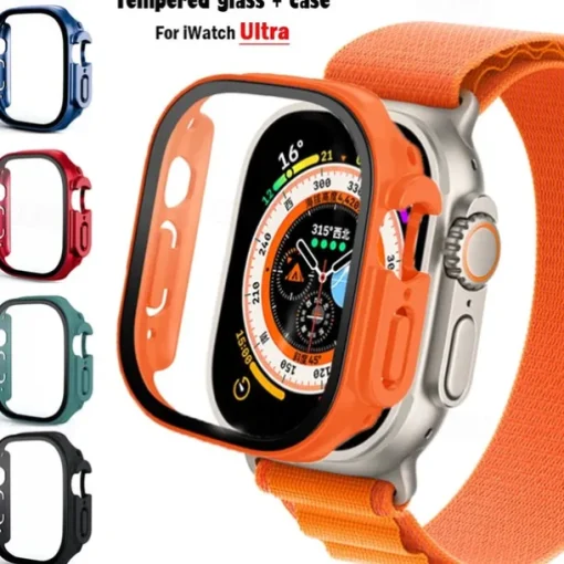 Watch Case with Screen Protector Compatible with Apple Watch Ultra 49mm / Series 8 7 41mm 45mm / Series 6 5 4 SE 40mm 44mm / Series 3 2 1 38mm 42mm Shockproof Hard PC Watch Cover