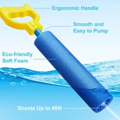 Water Gun 6 Pack Super Water Soaker Blaster Squirt Guns Water Shooter Swimming Pool Beach Summer Party Outdoor Water Game Fighting Toys for Kids Boys Girls