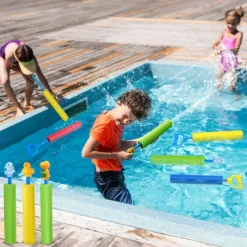 Water Gun 6 Pack Super Water Soaker Blaster Squirt Guns Water Shooter Swimming Pool Beach Summer Party Outdoor Water Game Fighting Toys for Kids Boys Girls