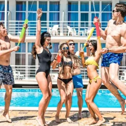 Water Guns 6 Pack Super Water Blaster Soaker Gun Set Foam Squirt Guns Swimming Pool Outdoor Toys Beach Summer Party Games for Kids Adults