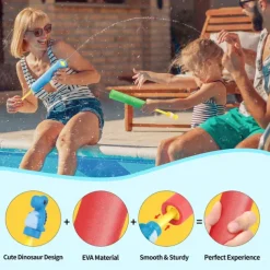Water Guns 12 Pack Super Water Blaster Soaker Gun Set Foam Squirt Guns Swimming Pool Outdoor Toys Beach Summer Party Games for Kids Adults
