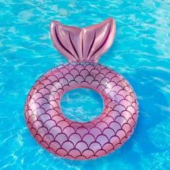 Water Play Equipment Inflatable Pool Float Non Toxic Geometric Pattern PVC Beach Theme Family Outdoor Summer All Adults'