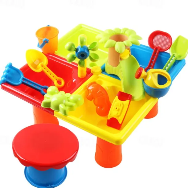 Water Table for Toddler 3-5 1-3 - Outdoor Kids Water Table - Sand Sensory Table Beach Summer Toys Sandbox Activity Table Outdside Water Toys Splash Table Water Table for Girls 3-5 4-8 Pink