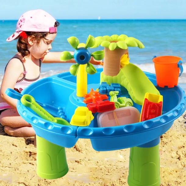 Water Table for Toddler 3-5 1-3 - Outdoor Kids Water Table - Sand Sensory Table Beach Summer Toys Sandbox Activity Table Outdside Water Toys Splash Table Water Table for Girls 3-5 4-8 Pink