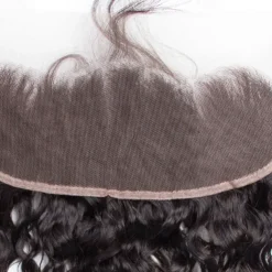 Water Wave Ear To Ear 13x4 HD Lace Frontal Closure 100% Unprocessed Brazilian Virgin Human Hair Lace Frontal Closure 150% Density Brazilian Remy Wet and Wavy Frontal Closures Natural Color