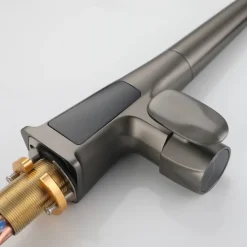 Waterfall Kitchen Faucet, 2023 Latest Centerset Faucet for Kitchen Sink, 3 in 1 Multi-functional Single Handle One Hole Pull out Cylinder Spout Kitchen Taps, Ceramic Valve Insides