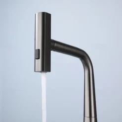 Waterfall Kitchen Faucet, 2023 Latest Centerset Faucet for Kitchen Sink, 3 in 1 Multi-functional Single Handle One Hole Pull out Cylinder Spout Kitchen Taps, Ceramic Valve Insides