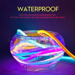 Waterproof 360 Round Neon Led Light Strip Tube Flexible Rope Lights Pool Light Strip Holiday Home Decoration for Indoors Outdoors DIY Decor 100~240V