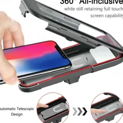 Waterproof Bike Phone Mount Cell Phone Holder for Motorcycle - Bike Handlebars 360 Adjustable Universal Motorcycle Phone Mount Bike Phone Holder with TPU Touch-Screen