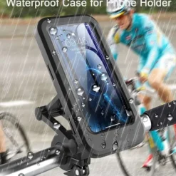 Waterproof Bike Phone Mount Cell Phone Holder for Motorcycle - Bike Handlebars 360 Adjustable Universal Motorcycle Phone Mount Bike Phone Holder with TPU Touch-Screen