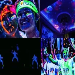 Waterproof Black UV Strip Light, IP65 Purple LED Black Light Fixture Kit 600 LED Light Strips with 12V Power Supply for Outdoor and Indoor Halloween Luminous Neon Lights Party Cabinets Posters Boats