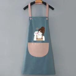 Waterproof Chef Apron For Women and Men, Kitchen Cooking Apron, Personalised Gardening Apron, Oil-proof Work Apron Cross Back Heavy Duty Adjustable