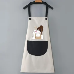 Waterproof Chef Apron For Women and Men, Kitchen Cooking Apron, Personalised Gardening Apron, Oil-proof Work Apron Cross Back Heavy Duty Adjustable