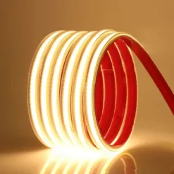 Waterproof Flexiable COB LED Strip with Switch Pool Light Strip 220V EU UK Power Plug 288LEDs/M High Density Self-adhesive COB LED Strp 1/2/3/4/5m