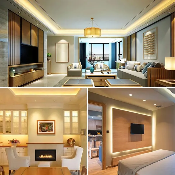 Waterproof Flexiable COB LED Strip with Switch Pool Light Strip 220V EU UK Power Plug 288LEDs/M High Density Self-adhesive COB LED Strp 1/2/3/4/5m