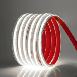 Waterproof Flexiable COB LED Strip with Switch Pool Light Strip 220V EU UK Power Plug 288LEDs/M High Density Self-adhesive COB LED Strp 1/2/3/4/5m