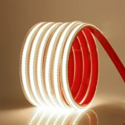 Waterproof Flexiable COB LED Strip with Switch Pool Light Strip 220V EU UK Power Plug 288LEDs/M High Density Self-adhesive COB LED Strp 1/2/3/4/5m