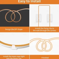 Waterproof Flexible LED Neon Strip Light with Power 12V Outdoor Silicone Rope 5 m 16.4 ft 600 SMD Pool Light Strip Suitable for Signature Bar Home Kitchen Bedroom Party Christmas Decorations