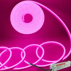 Waterproof Flexible LED Neon Strip Light with Power 12V Outdoor Silicone Rope 5 m 16.4 ft 600 SMD Pool Light Strip Suitable for Signature Bar Home Kitchen Bedroom Party Christmas Decorations