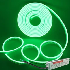 Waterproof Flexible LED Neon Strip Light with Power 12V Outdoor Silicone Rope 5 m 16.4 ft 600 SMD Pool Light Strip Suitable for Signature Bar Home Kitchen Bedroom Party Christmas Decorations