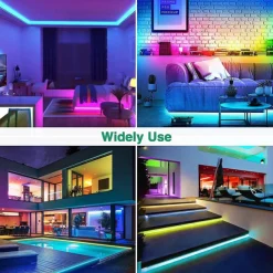 Waterproof LED Neon Flexible Strip Rope Light, Pool Light Strip SMD2835 120LED/M with Power Plug RGB Color Changing 8x16mm 5m 10m 20m 220V
