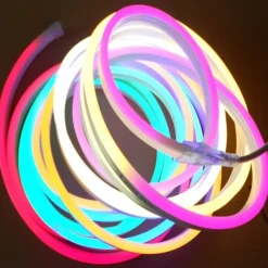 Waterproof LED Neon Flexible Strip Rope Light, Pool Light Strip SMD2835 120LED/M with Power Plug RGB Color Changing 8x16mm 5m 10m 20m 220V