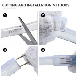 Waterproof LED Neon Tube 30M 25M 20M 15M 10M 5M 3M 2M 1M AC 220V-240V SMD 2835 Flexible Neon Strip Single Color for Outdoor Decorative Lighting