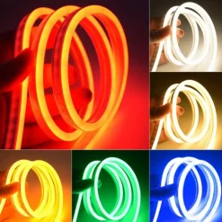Waterproof LED Neon Tube Light, Flexible Strip Lights Single Color for Indoor Outdoor Decorative, 20M 15M 10M 5M 3M 2M 1M SMD 2835 AC 120V-240V