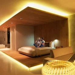 Waterproof LED Strip Lights 30M (98.4ft) 1800 LEDs, 5050 SMD, EU Plug, Warm White, White, Red, Yellow, Blue, Green, Cuttable, Tiktok Lights for House, Dining Room, Living Room, Bar