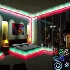 Waterproof LED Strip Lights 30M (98.4ft) 1800 LEDs, 5050 SMD, EU Plug, Warm White, White, Red, Yellow, Blue, Green, Cuttable, Tiktok Lights for House, Dining Room, Living Room, Bar