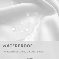 Waterproof Outdoor Curtain Privacy, Double Grommet(Top and Bottom) Sliding Patio Curtain Farmhouse Drapes, Pergola Curtains Grommet For Gazebo, Balcony, Porch, Party, Hotel, 1 Panel