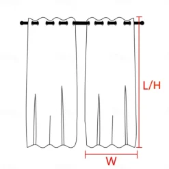 Waterproof Outdoor Curtain Privacy, Double Grommet(Top and Bottom) Sliding Patio Curtain Farmhouse Drapes, Pergola Curtains Grommet For Gazebo, Balcony, Porch, Party, Hotel, 1 Panel