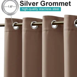 Waterproof Outdoor Curtain Privacy, Double Grommet(Top and Bottom) Sliding Patio Curtain Farmhouse Drapes, Pergola Curtains Grommet For Gazebo, Balcony, Porch, Party, Hotel, 1 Panel