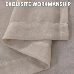 Waterproof Outdoor Patio Curtain Linen Look Heavy Duty Indoor Outdoor Solid Grommet Curtain Series Thermal Insulated Sunlight Block Drape for Gazebo/Porch, 1 Panel