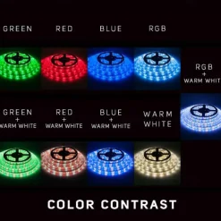 Waterproof RGBWW LED Light Strip 5050 LED, 16.4FT/33FT Flexible LED Tape Light with WIFI APP Control, RGBW Lights for Bedroom, Christmas & Party Decor